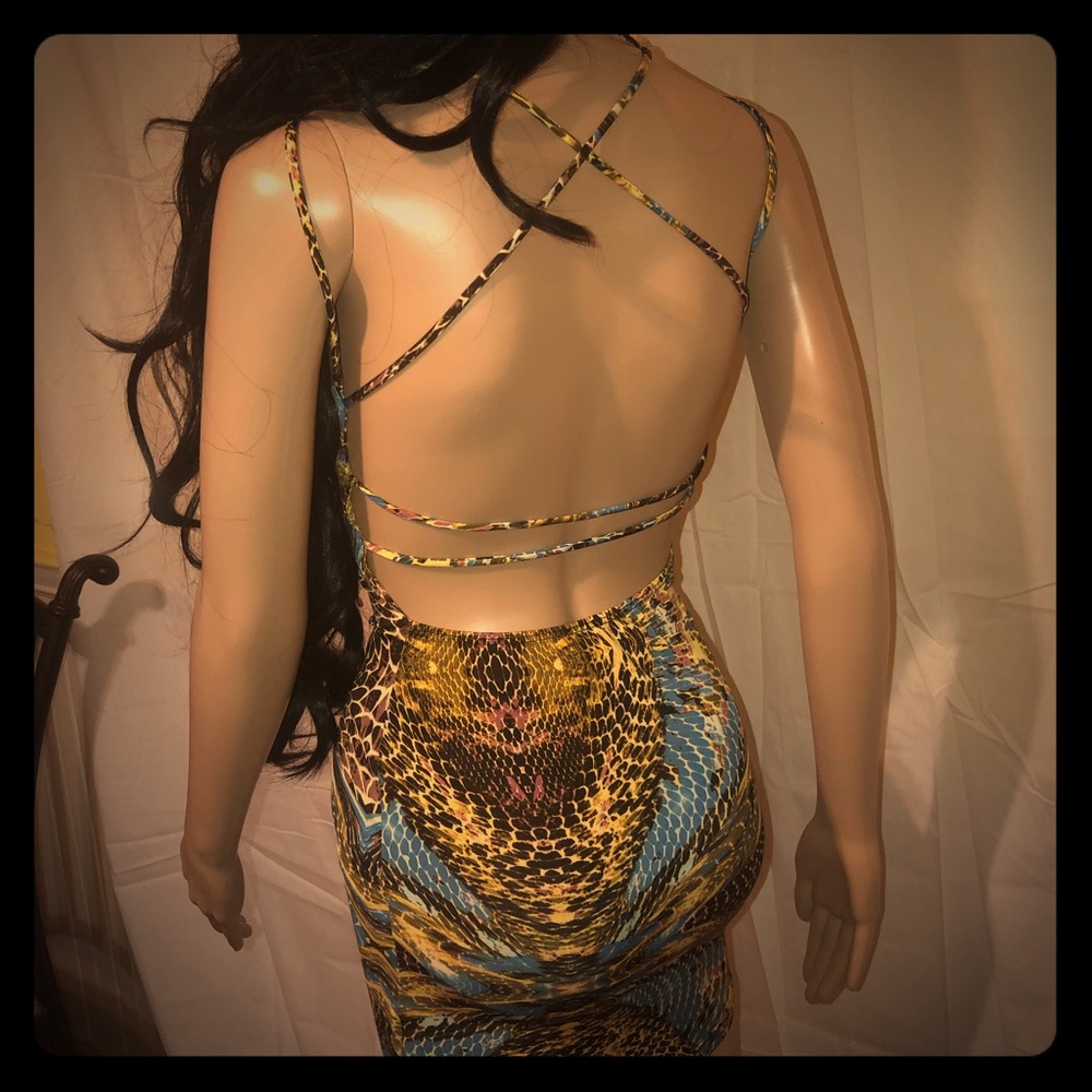 Animal print mini dress